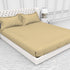 Alley Solid 100% Cotton 300 TC Fitted Sheet with 2 Pillow covers- Extra Soft - Easy Care- Hyperallergenic